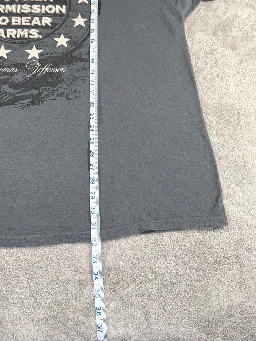 Ranger Up Free Men Do Not Ask Permission To Bear Arms T-Shirt XXXL, Gray - Picture 7 of 7